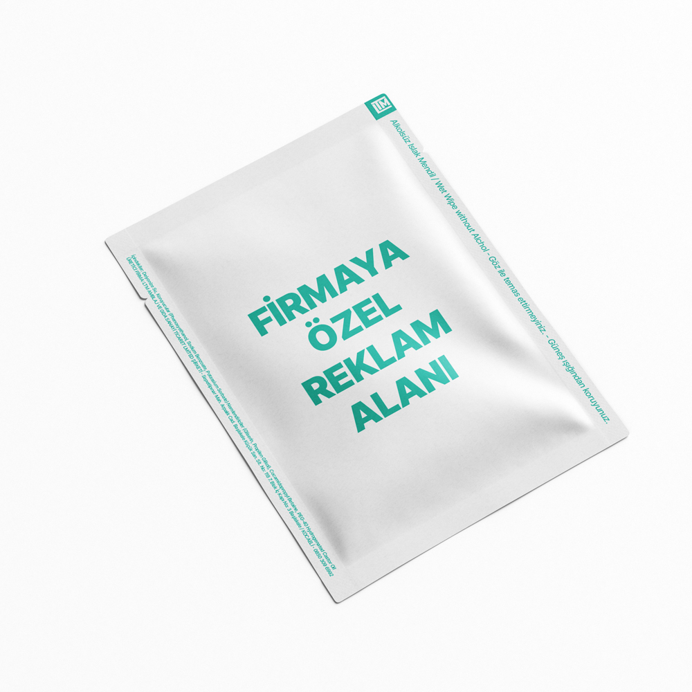 Beyaz Metalize Triplex Baskılı Islak Mendil